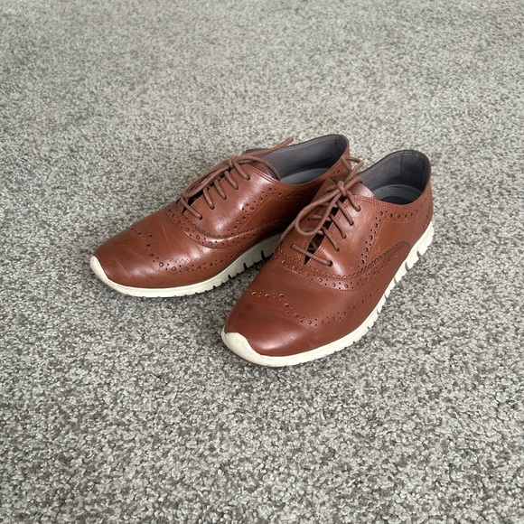 Women's Cole Haan Zerogrand Wingtip Oxford Woodbury Leather - Picture 1 of 2